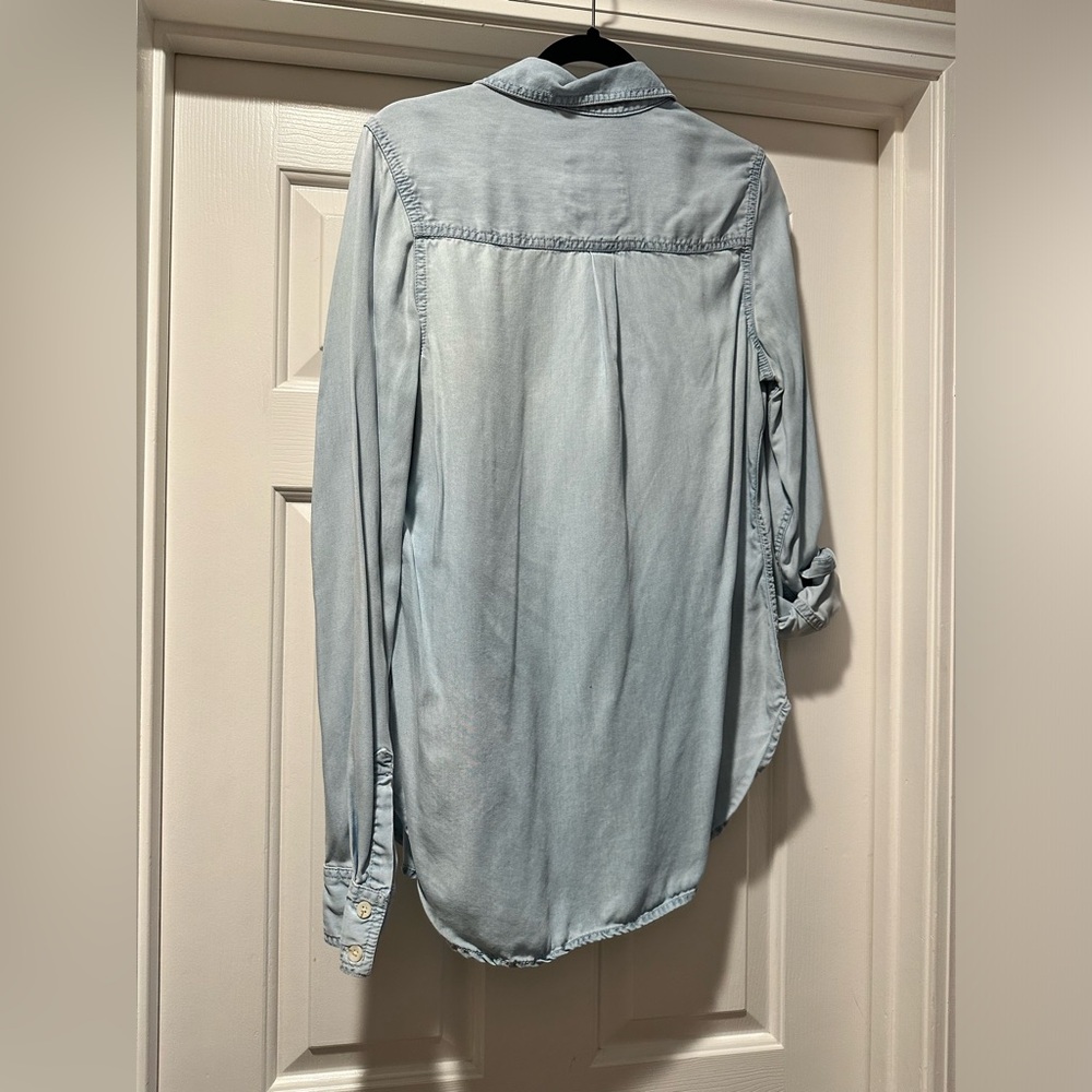 Mossimo Light Blue Button-Up Shirt - Picture 2 of 7